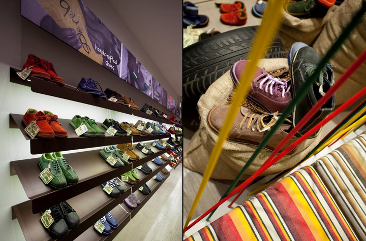 40平米門店鞋架樣式及店內(nèi)一角