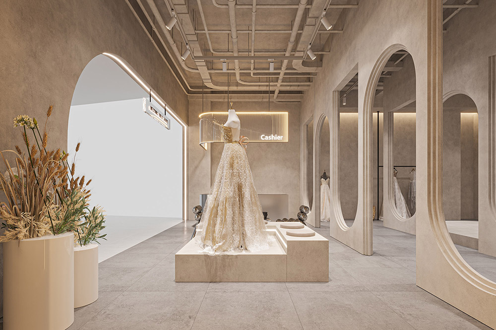 「婚紗店裝修」歲月痕跡質(zhì)樸之美的侘寂風